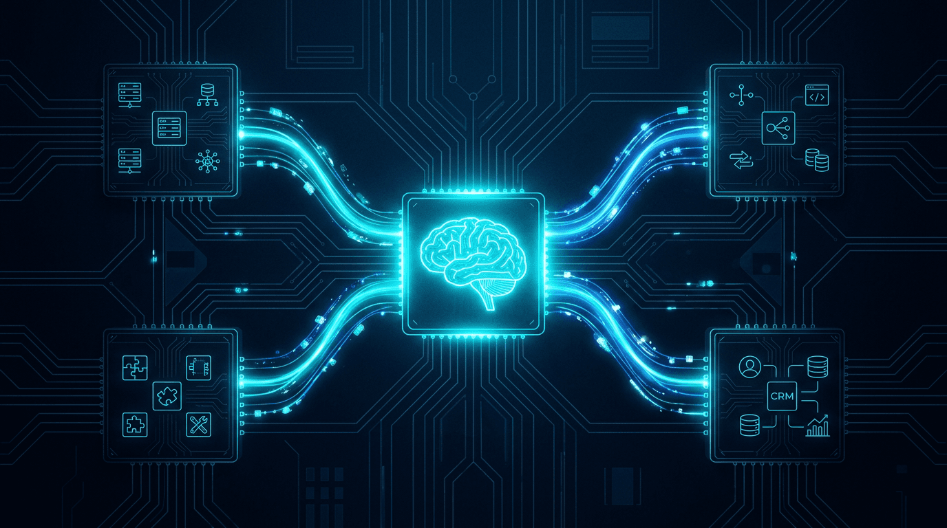 Hermes Agent infrastructure with MCP servers, plugins, APIs, and CRM integrations
